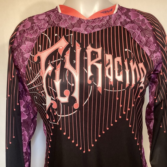 Fly Racing Kinetic Womens Motocross Jersey size medium Long sleeve top - Picture 2 of 8